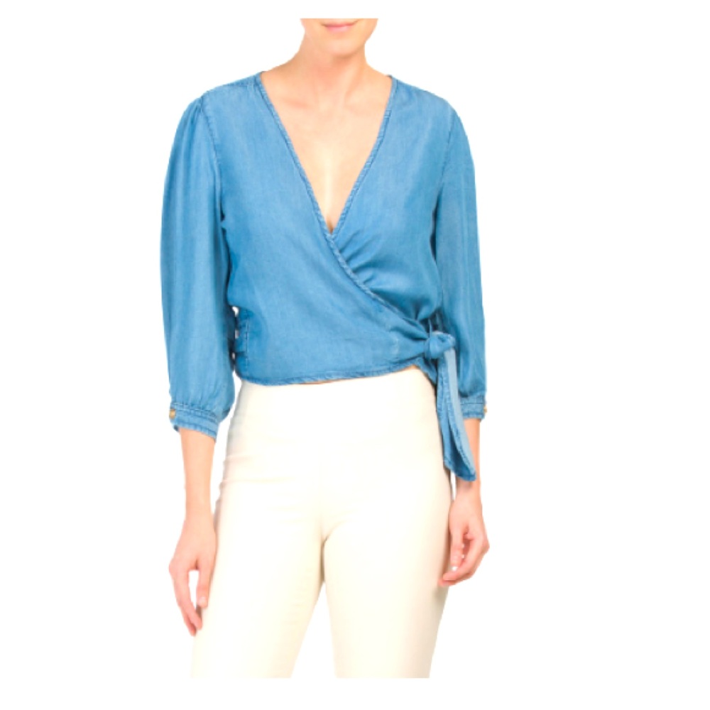 The Kooples Jeans Chemise Cache Coeur Top